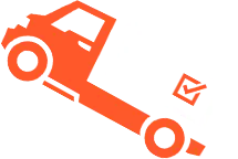 Delivery van riding on globe