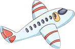 Plane flying over globe